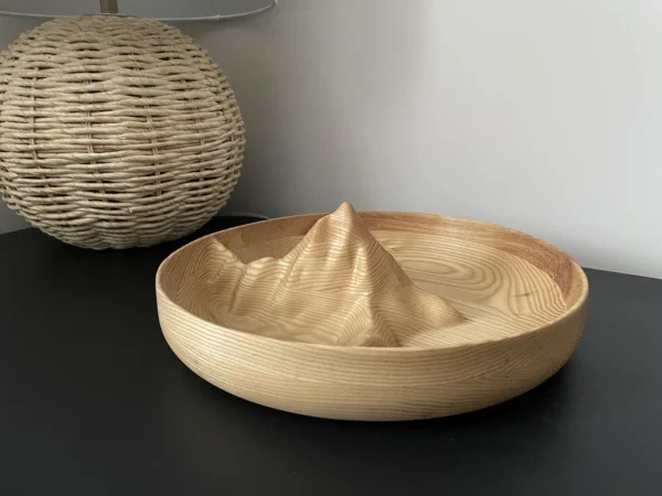 A wooden CNC handmade bowl