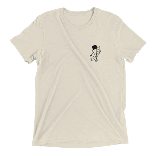 A t-shirt with a Pompous Fox brand graphic