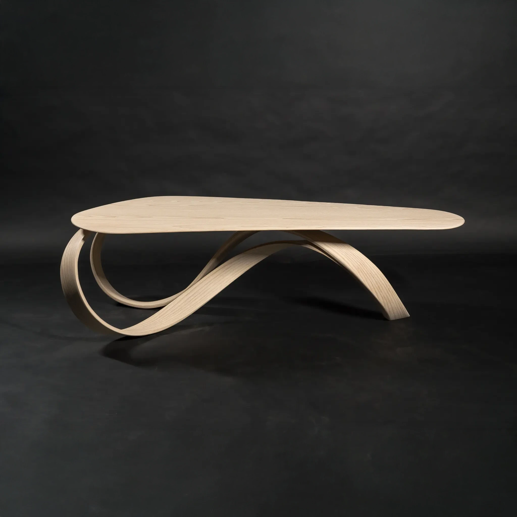 Bent wooden coffee table