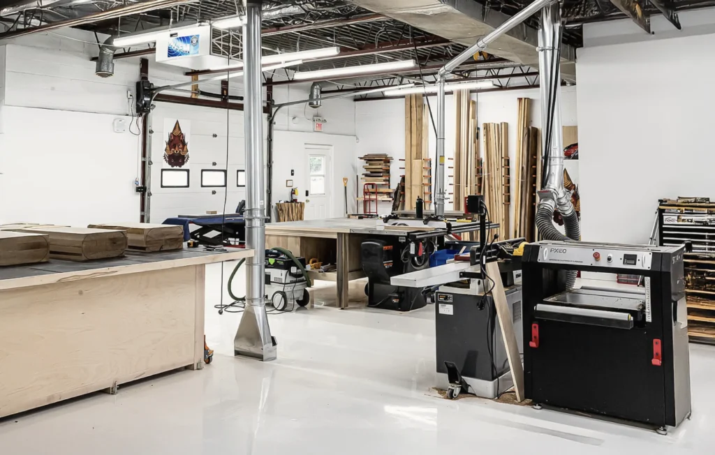 Bright furniture manufacturing facility