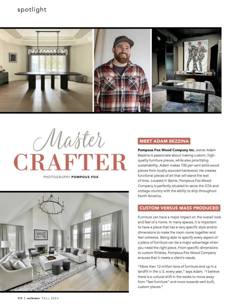 ourhomes magazine feature screenshot